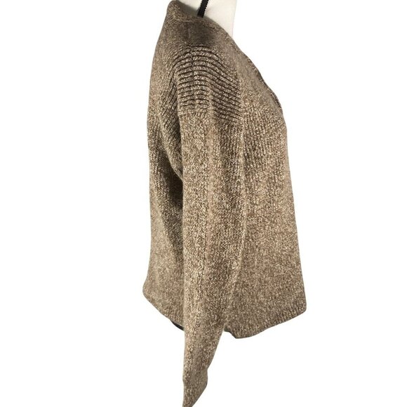 Peruvian Link Alpaca Collection Brown Henley Sweater M 100% Alpaca Knit Pullover - Picture 3 of 9